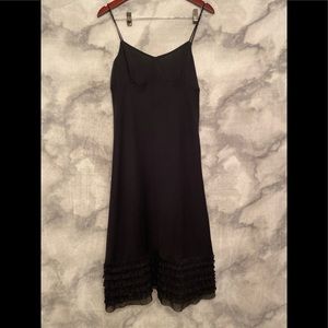 LOFT Vintage Black Ruffle Dress
